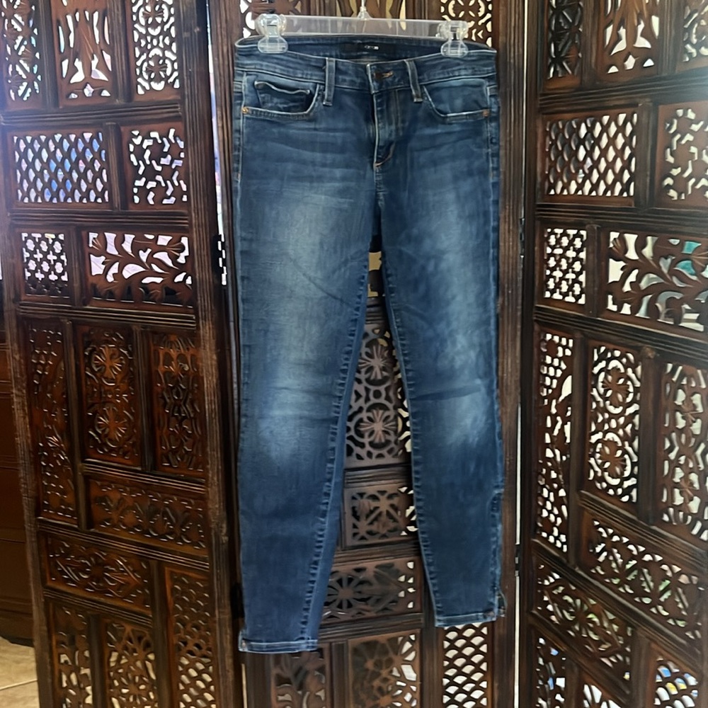 Joe’s Jeans “SIERRA”Zippered Cropped Ankle Mid Rise Stretch Denim Skinny